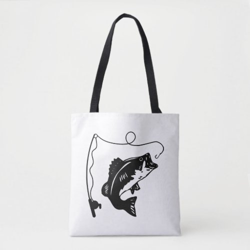 Fishing rod with fish tote bag