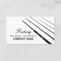 Fishing Rods, Fisherman, Fishing Tackle Store Business Card