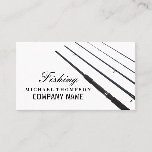 Fishing Rods Fisherman Fishing Tackle Store Business Card