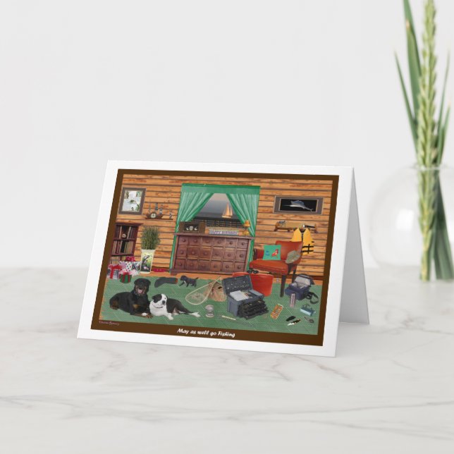Fishing Room Birthday Card (Front)