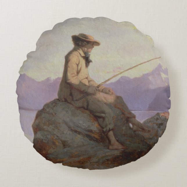Fishing Round Pillow (Front)