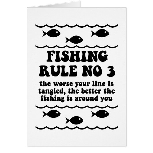 Fishing Rule No 3 Cards (Front)