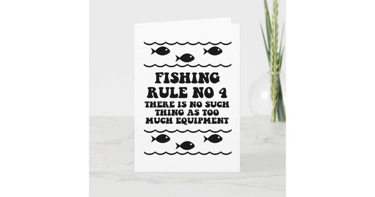 Fishing Rule No 4 Card | Zazzle