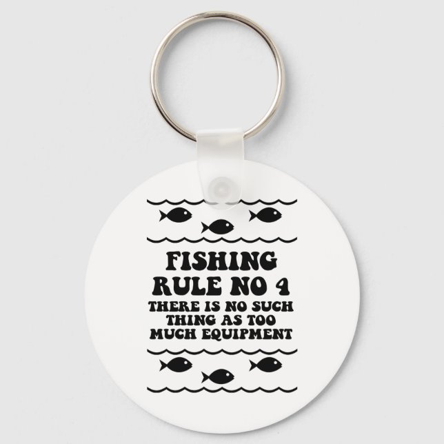 Fishing Rule No 4 Keychain (Front)