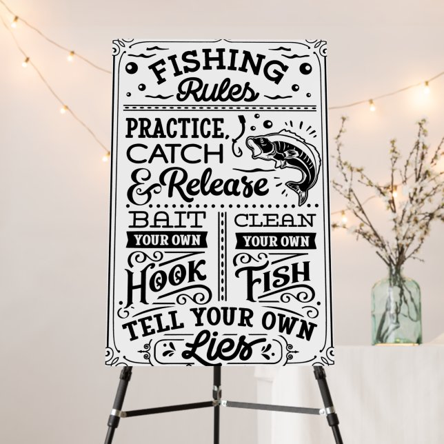 Fishing Rules Foam Board (In Situ (Stand))