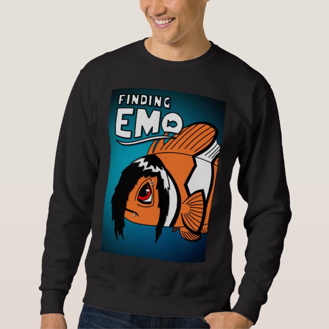 Fishing Sad Clownfish  Sweatshirt (Front)