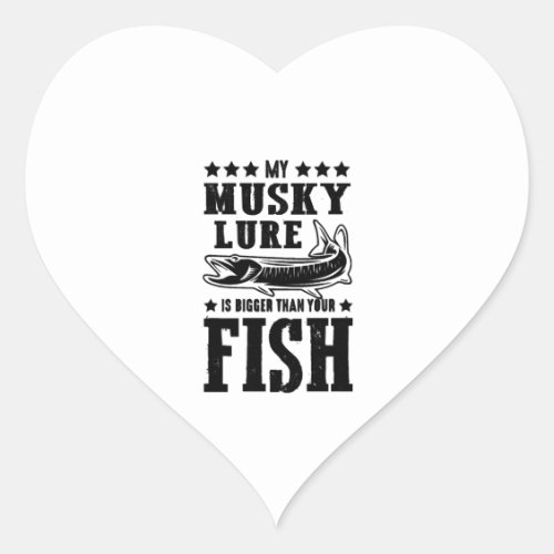 Fishing Saying Fishing Fish Heart Sticker