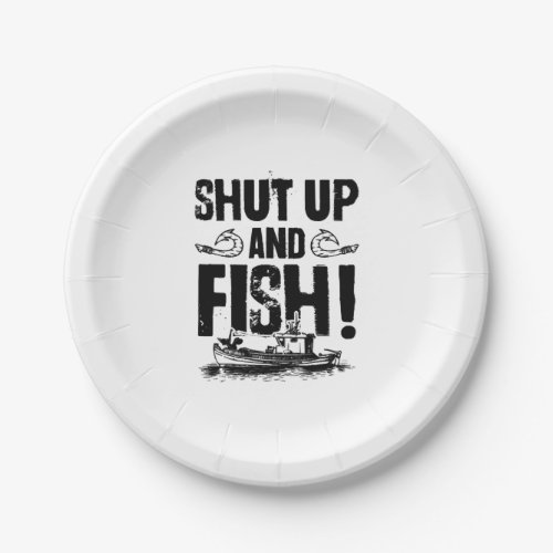 Fishing saying fishing paper plates