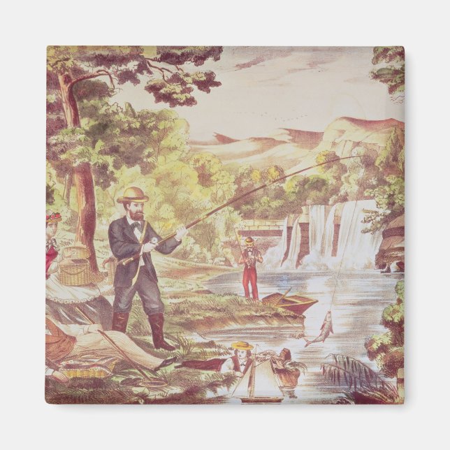 Fishing Scene Magnet (Front)