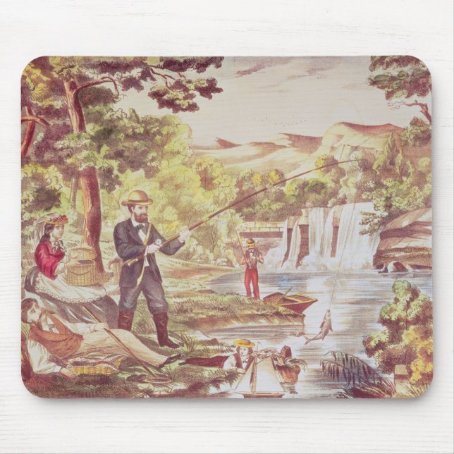 Fishing Scene Mouse Pad (Front)