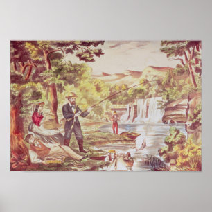 Fishing Scene Poster