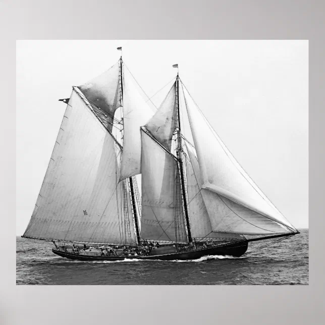 Fishing Schooner Poster | Zazzle