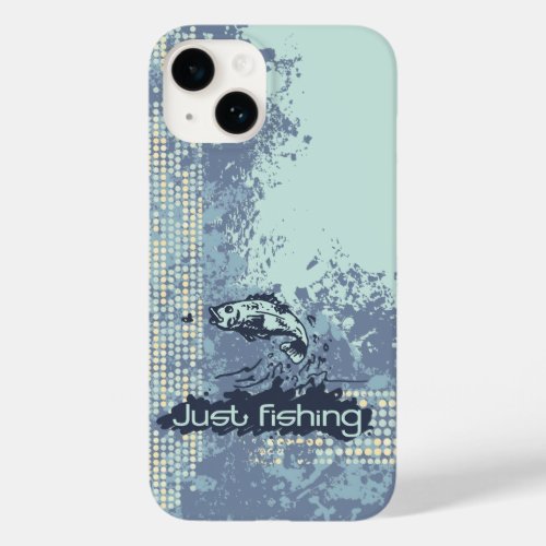 Fishing seascape blue green water splash Case_Mate iPhone 14 case