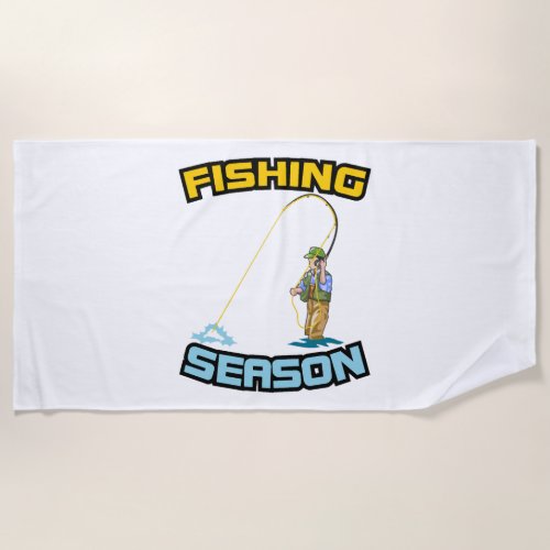 Fishing Season Fishing _ Fishing Girthday Gift Beach Towel