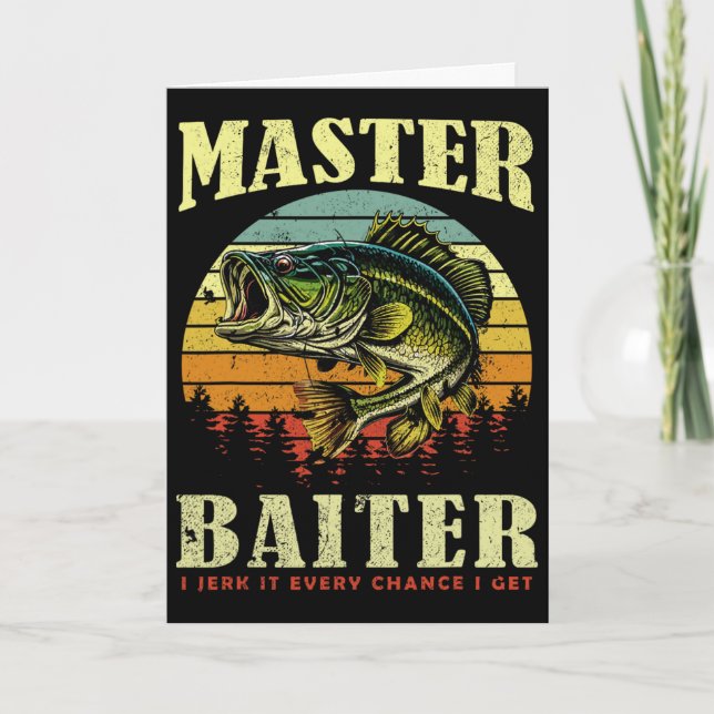 Fishing-shirt Master-byiter Funny Byss Dad  Card (Front)