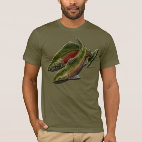 Fishing Shirts Coho Salmon Mens T_shirts