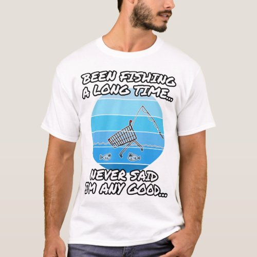 Fishing Shopping Trolley Fisherman Fathers Day T_Shirt