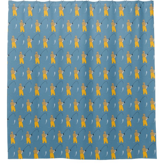Fishing Shower Curtain (Front)