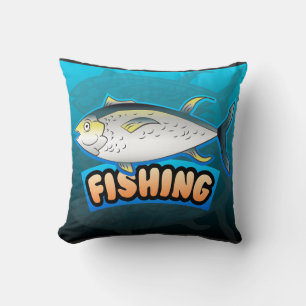 Fishing Sign Throw Pillow