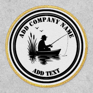 Fishing Silhouette Brand Logo Patch