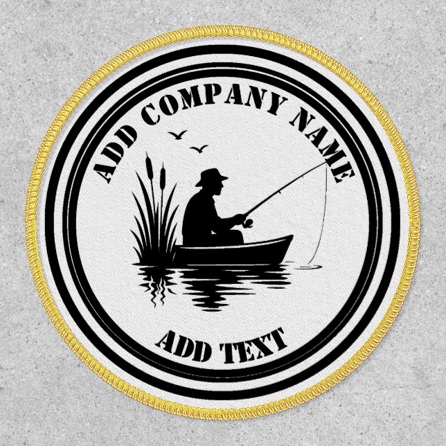 Fishing Silhouette Brand Logo Patch (Front)