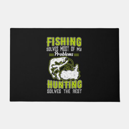 Fishing Solves Most Of My Problems Doormat