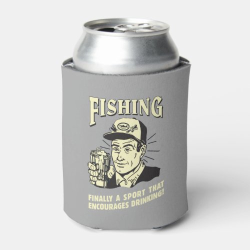 Fishing Sport Encourages Drinking Can Cooler