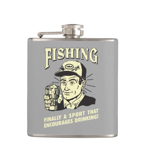 Fishing Sport Encourages Drinking Hip Flask