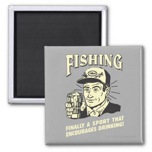 Fishing Sport Encourages Drinking Magnet