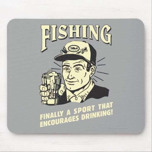 Fishing Sport Encourages Drinking Mouse Pad
