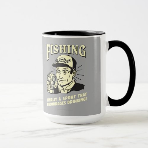 Fishing Sport Encourages Drinking Mug