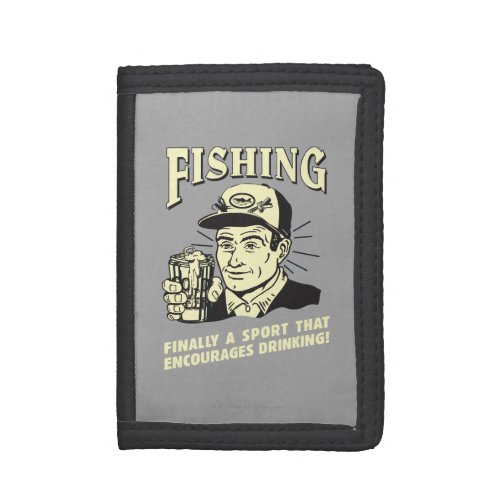 Fishing Sport Encourages Drinking Trifold Wallet