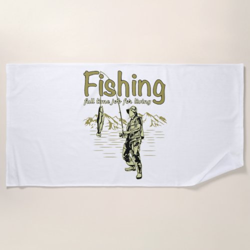 Fishing sport fishing rod beach towel