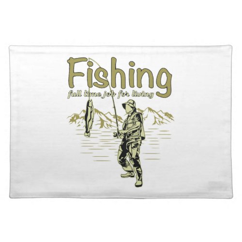 Fishing sport fishing rod cloth placemat