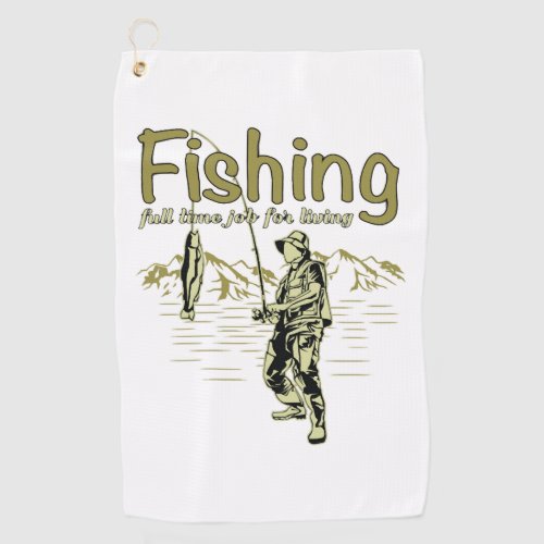 Fishing sport fishing rod golf towel