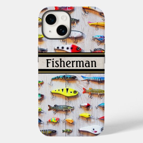 Fishing Sport Many Fishing Lures personalize Case_Mate iPhone 14 Case