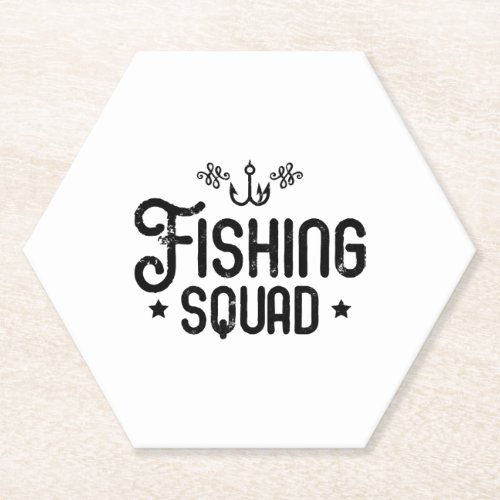 Fishing Squad Fishing Team Fishing Paper Coaster