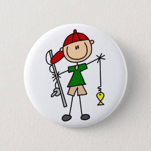 Fishing Stick Figure Button