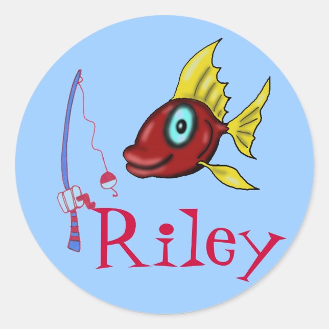 Fishing stickers for Riley (Front)