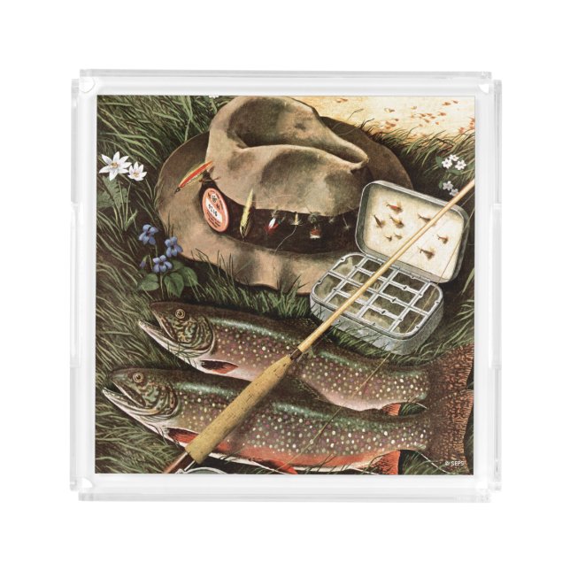 Fishing Still Life Acrylic Tray (Front)