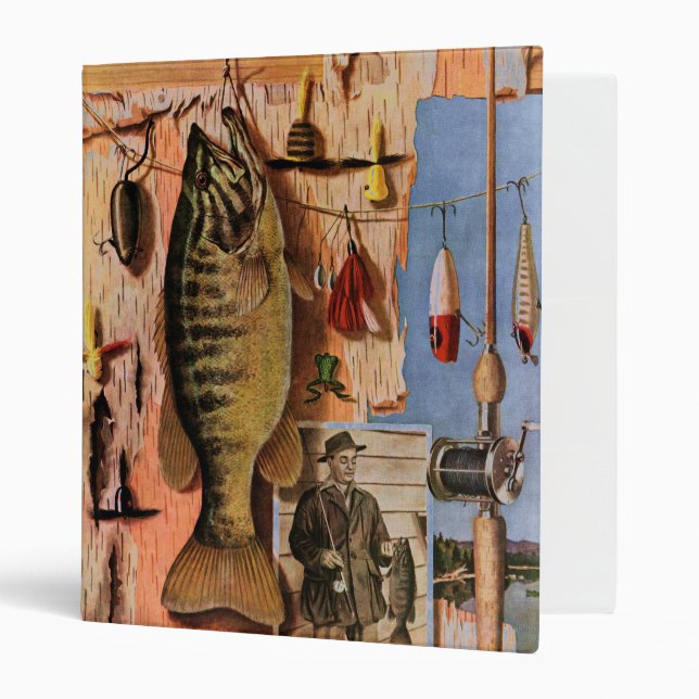 Fishing Still Life by John Atherton 3 Ring Binder (Front/Inside)
