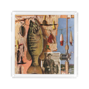 Fishing Still Life by John Atherton Acrylic Tray