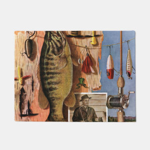 Fishing Still Life by John Atherton Doormat