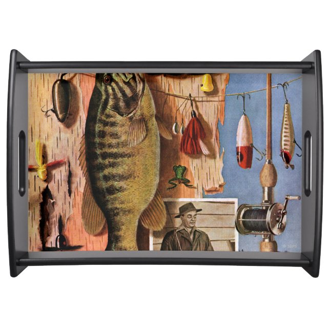 Fishing Still Life by John Atherton Serving Tray (Front)