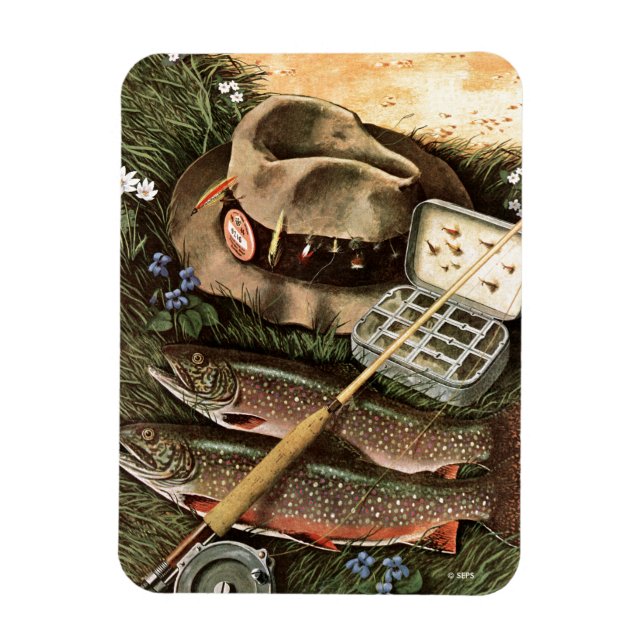 Fishing Still Life Magnet (Vertical)