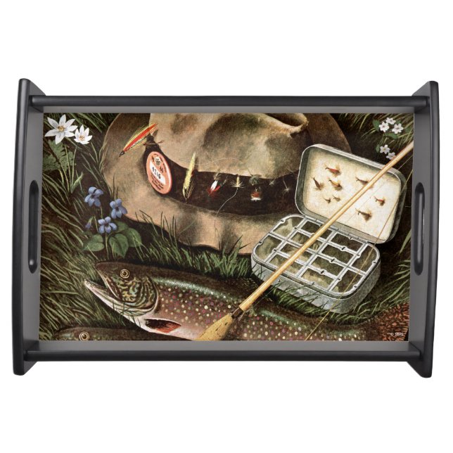 Fishing Still Life Serving Tray (Front)