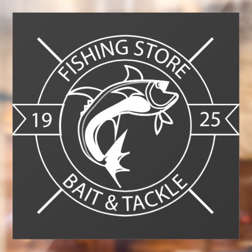 Fishing Store Sign Window Cling