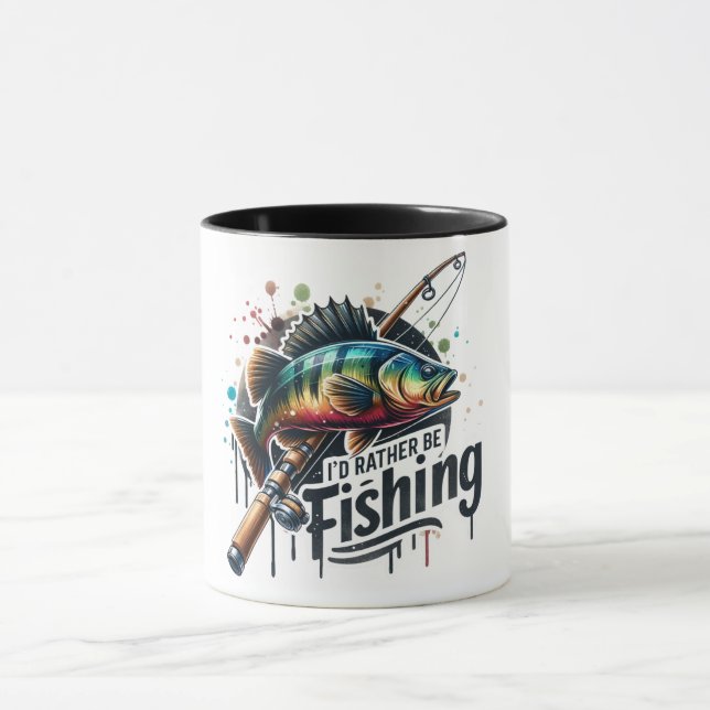 Fishing Sublimation/ I'd Rather Be Fishing  Mug (Center)