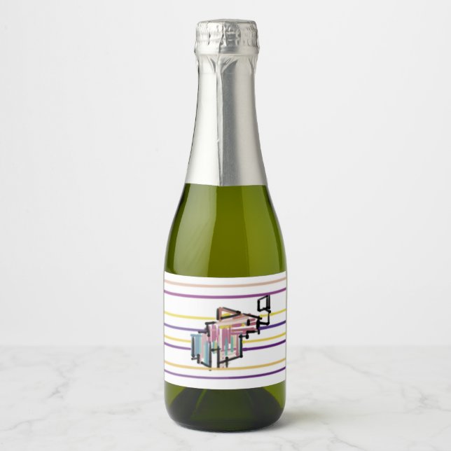 Fishing summer joy sparkling wine label (Front)