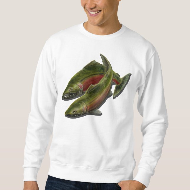 Fishing Sweatshirts Coho Salmon Men's Shirts (Front)